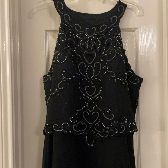 Fiesta Dresses & Skirts - Black Formal Halter Sequin Dress XXL